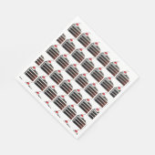 Cherry Black Forest Cake Slice Birthday Party Food Servet (Hoek)