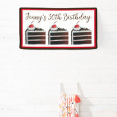 Cherry Black Forest Cake Slice Birthday Party Food Spandoek (Insitu)