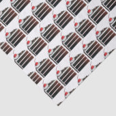 Cherry Black Forest Cake Slice Birthday Party Food Tissuepapier (Detail)