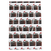 Cherry Black Forest Cake Slice Verjaardagsfeestje  Medium Cadeauzakje (Achterkant)