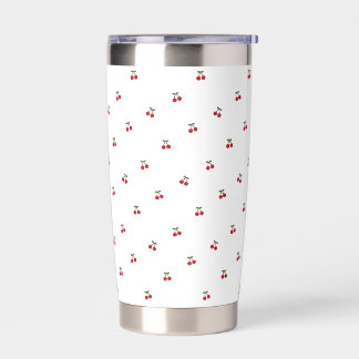 Cherry Bliss Stainless Steel Travel Tumbler Geïsoleerde Drinkbeker
