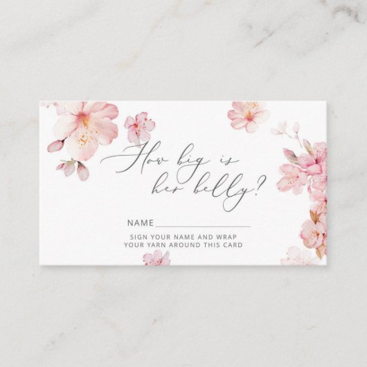 Cherry bloeit hoe groot de buik van mama is informatiekaartje (Voorkant)