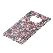 Cherry bloesem in roze en blauw creditkaart flessenopener (Voorkant Gekanteld)