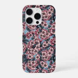 Cherry bloesem in roze en blauw iPhone 16 pro hoesje