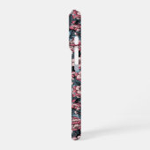 Cherry bloesem in roze en blauw iPhone hoesje (Linkerkant)