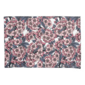 Cherry bloesem in roze en blauw kussensloop (Voorkant)