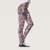 Cherry bloesem in roze en blauw leggings (Rechts)