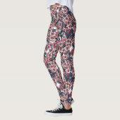 Cherry bloesem in roze en blauw leggings (Links)