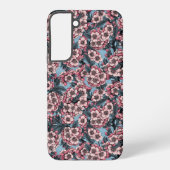 Cherry bloesem in roze en blauw samsung galaxy hoesje (Achterkant)