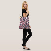 Cherry bloesem in roze en blauw tote bag (Op model)