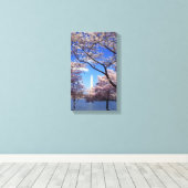 Cherry-bloesem in Washington DC Canvas Afdruk (Insitu (Houten vloer))