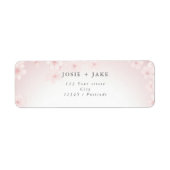 Cherry bloesem roze achtergrond retour adres etiket (Voorkant)