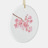 Cherry bloesem roze waterverf chic keramisch ornament (Rechts)
