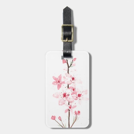Cherry bloesems bagagelabel (Voorkant verticaal)