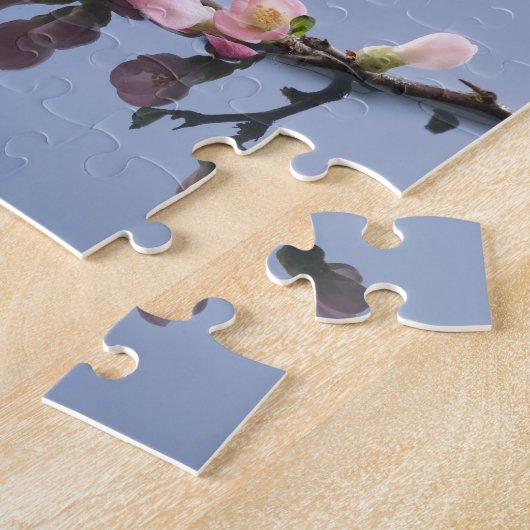 Cherry-bloesems op water legpuzzel (Zijkant)