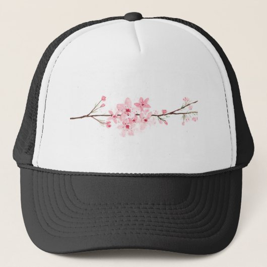 Cherry bloesems trucker pet (Voorkant)