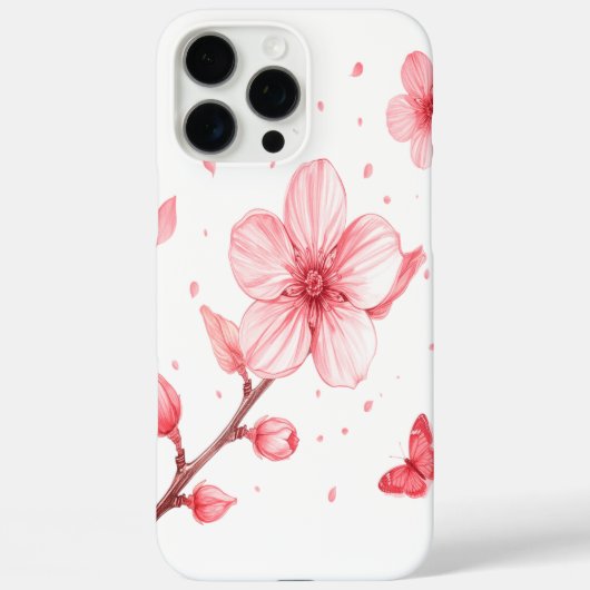 Cherry Bloom Elegance – Vibrant Nature Case (Achterkant)