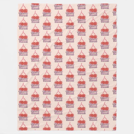 Cherry Bloom Fleece Blanket (Voorkant)
