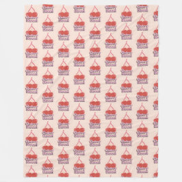 Cherry Bloom Fleece Blanket Deken