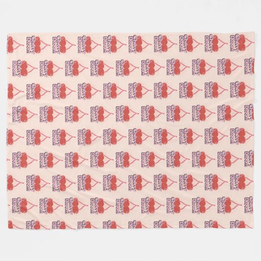 Cherry Bloom Fleece Blanket Deken (Voorkant (Horizontaal))