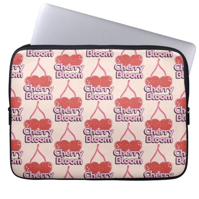Cherry Bloom Laptop Sleeve (Voorkant)