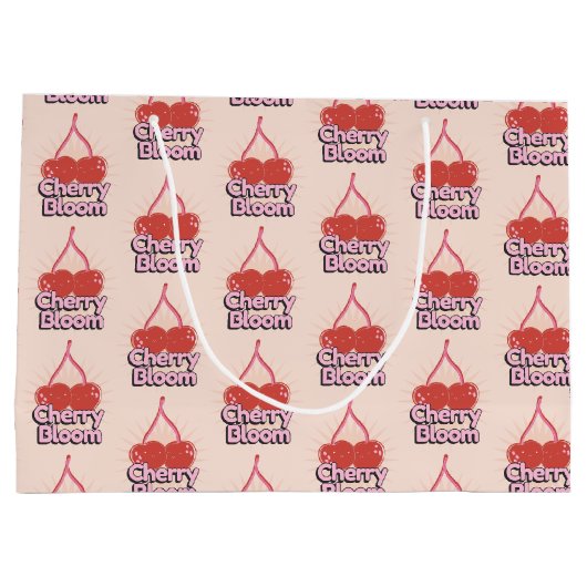 Cherry Bloom Large Gift Bag Groot Cadeauzakje (Achterkant)