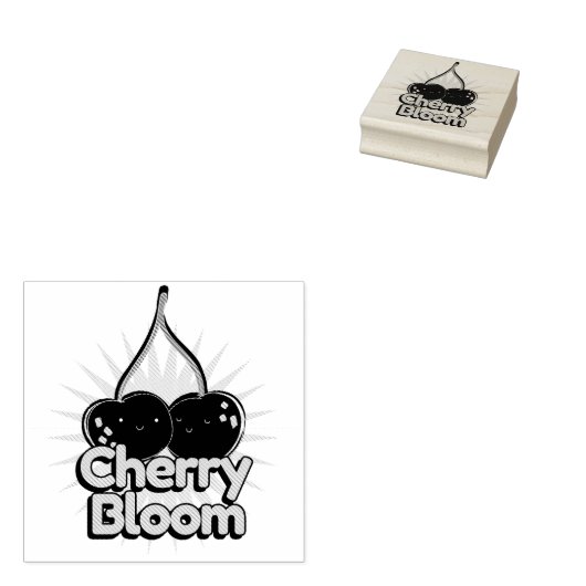 Cherry Bloom Rubberstempel (Gestempeld)