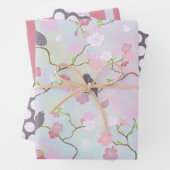 Cherry Blosbezems and Birds Wrapping Paper Set (In situ)