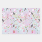 Cherry Blosbezems and Birds Wrapping Paper Set (Voorkant)
