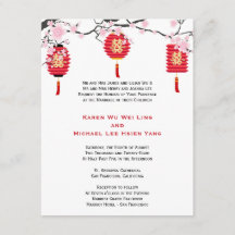 Cherry Blosbezems en Chinese lantaarns Wedding