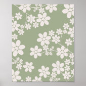 Cherry Blossom 13 Sage Green Poster (Voorkant)
