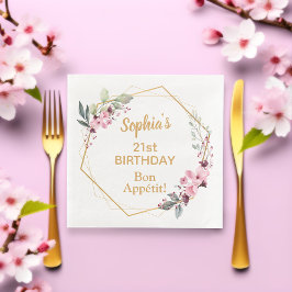 Cherry Blossom 21e verjaardag Dinner Party servett Servet