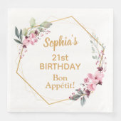 Cherry Blossom 21e verjaardag Dinner Party servett Servet (Voorkant)