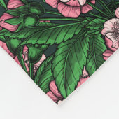 Cherry blossom 2 fleece deken (Hoek)