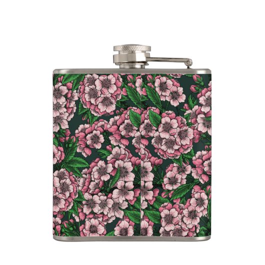 Cherry blossom 2 heupfles (Achterkant)