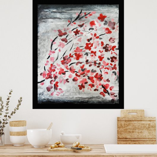 Cherry Blossom 2 Poster (Keuken)