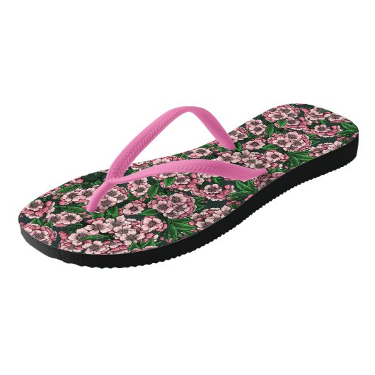 Cherry blossom 2 teenslippers (Schuin)
