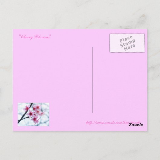 Cherry Blossom - A Briefkaart (Achterkant)