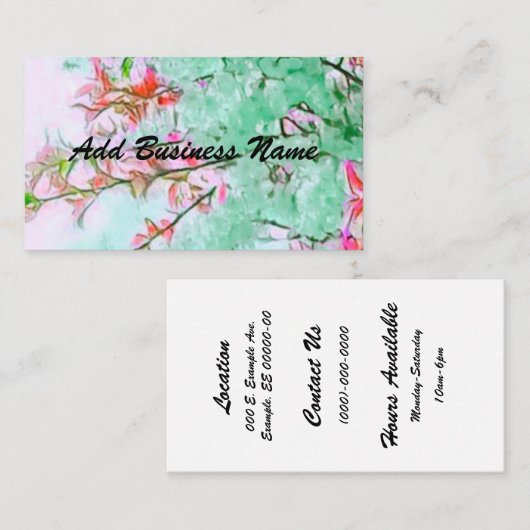 Cherry Blossom Aangepast lokaal Visitekaartje (Voorkant / Achterkant)