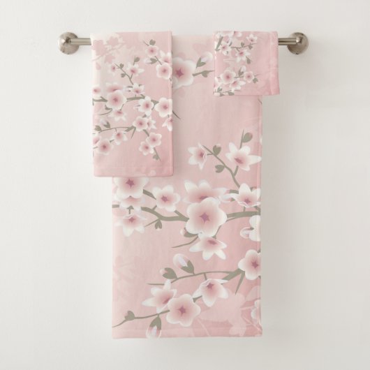 Cherry Blossom Abriot  Floral Bad Handdoek (Insitu)
