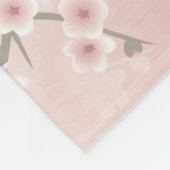 Cherry Blossom Abriot  Floral Fleece Deken (Hoek)