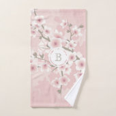 Cherry Blossom Abriot  Floral Monogram  Handdoek (Handdoek)