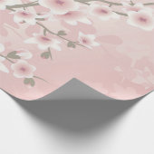 Cherry Blossom Abriot  Floral Pastel Cadeaupapier (Hoek)