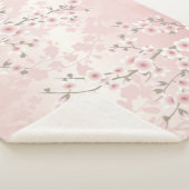 Cherry Blossom Abriot  Floral Sherpa Deken (3/4)
