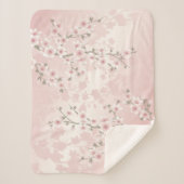 Cherry Blossom Abriot Floral Sherpa Deken (Voorkant)