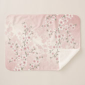 Cherry Blossom Abriot  Floral Sherpa Deken (Voorkant (horizontaal))