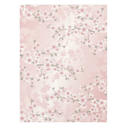 Cherry Blossom Abriot  Floral Tafelkleed (Voorkant)