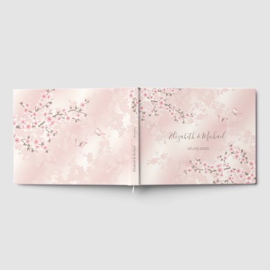 Cherry Blossom Abriot Floral | Weddenschap Gastenboek (Volledig)