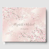 Cherry Blossom Abriot Floral | Weddenschap Gastenboek (Voorkant)