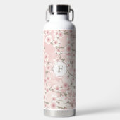 Cherry Blossom Abriot |  monogram Floral Waterfles (Voorkant)